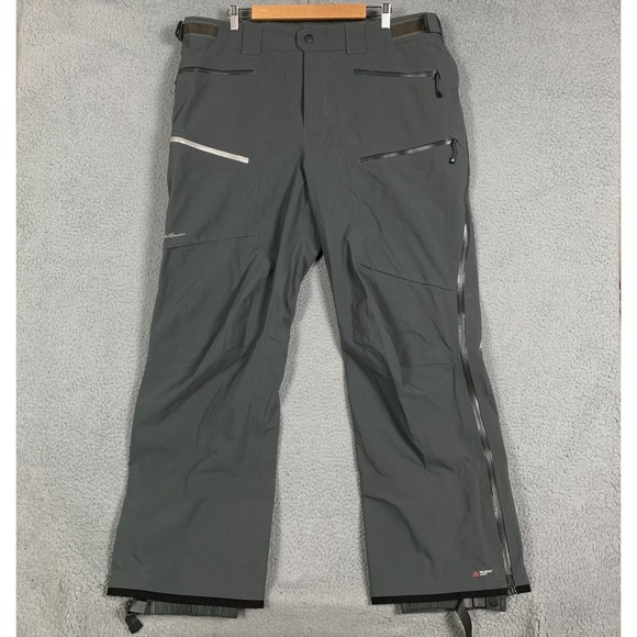 Eddie Bauer First Ascent Weatheredge Plus Mens XL Tall Gray Ski Snowboard Pants